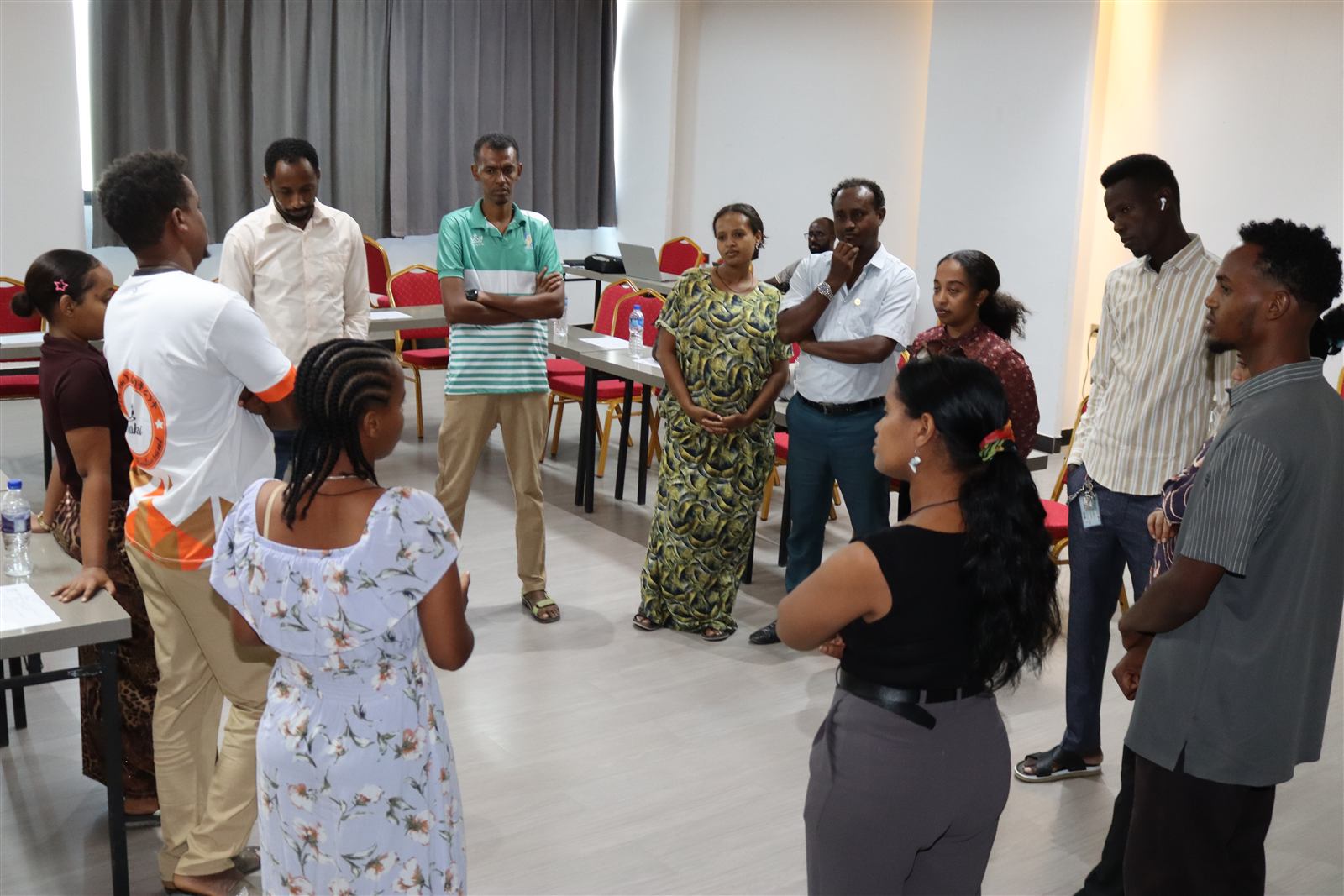 Facilitators gathered at the Second Round Quarterly Review Meeting session
